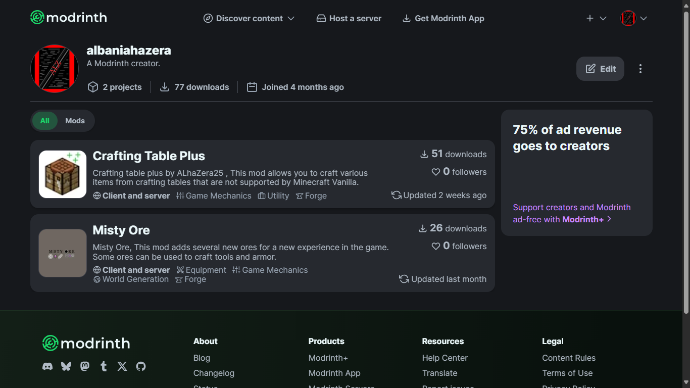 image of my Minecraft Java, Crafting Table Plus mod at modrinth