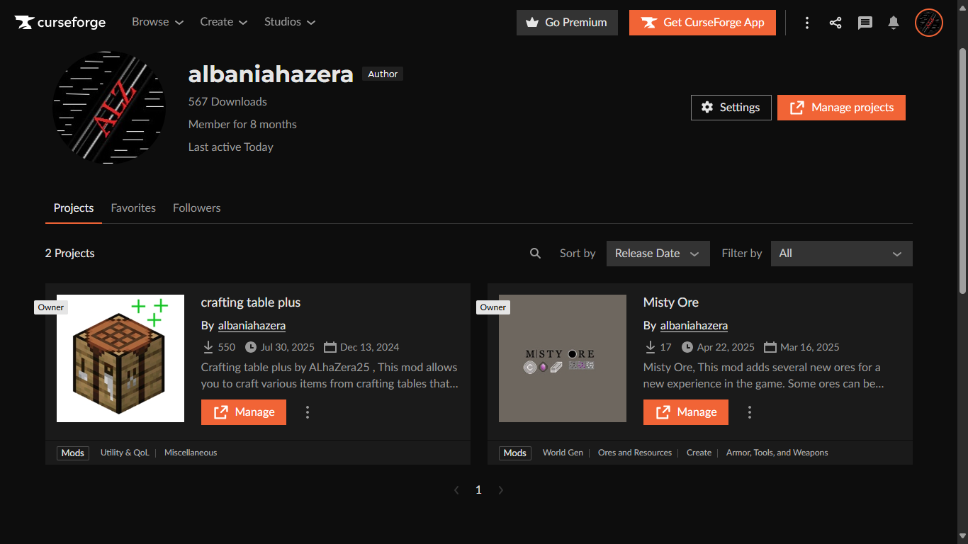 image of my Minecraft Java, Crafting Table Plus mod at curseforge